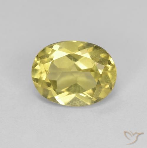 1.29ct Натуральный Светло-желтый Золотой берилл, Овал, Чистота VS