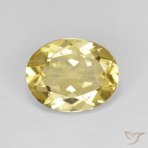 2.46ct Натуральный Тосканский желтый Золотой берилл, Овал, Чистота VVS