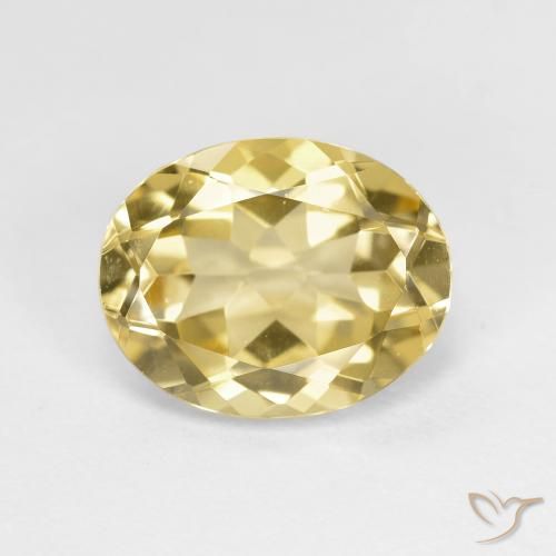 2.51ct Натуральный Светло-золотисто-желтый Золотой берилл, Овал, Чистота VVS