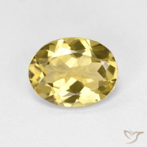 1.99ct Натуральный Светло-желтый Золотой берилл, Овал, VVS-VS