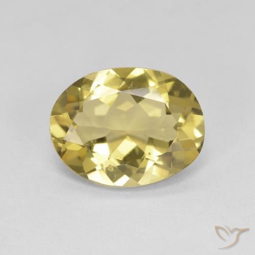 2.18ct Натуральный Средний желтый Золотой берилл, Овал, Чистота VS