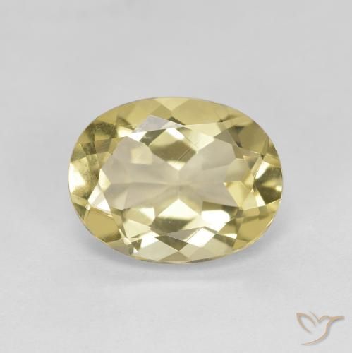 2.53ct Натуральный Светло-желтый Золотой берилл, Овал, Чистота VVS