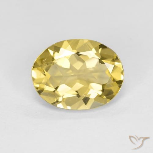 2.04ct Натуральный Светло-золотисто-желтый Золотой берилл, Овал, VVS-VS
