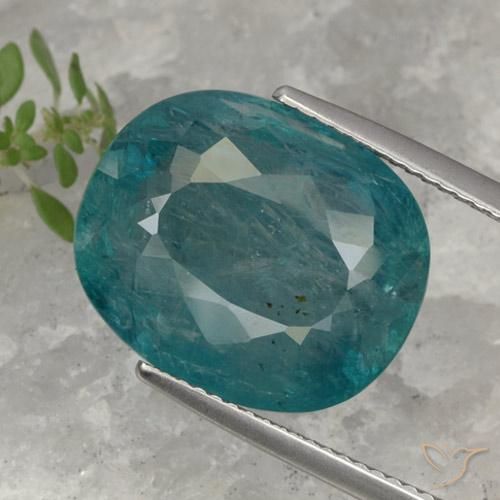 13.98ct Натуральный Средний сине-зеленый Грандидьерит, Овал, SI
