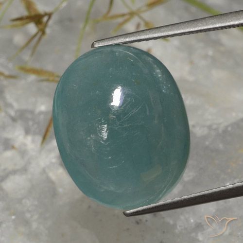 12.95ct Натуральный Средний сине-зеленый Грандидьерит, Овал, Полупрозрачный