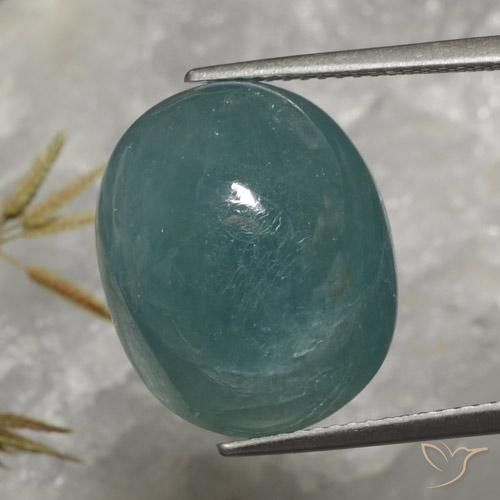 19.52ct Натуральный Темно-сине-зеленый Грандидьерит, Овал, Полупрозрачный