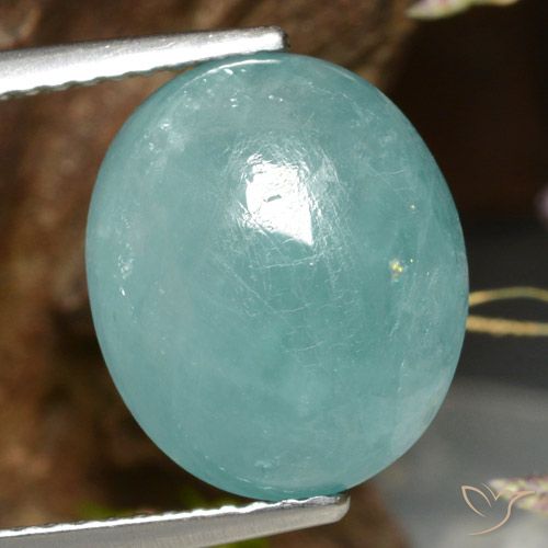 7.32ct Натуральный Сине-зеленый Грандидьерит, Овал, Полупрозрачный