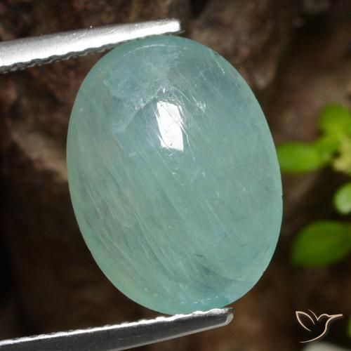 5.25ct Натуральный Сине-зеленый Грандидьерит, Овал, Полупрозрачный