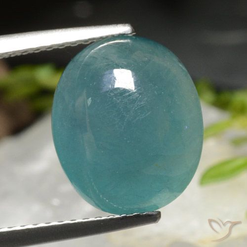 5.96ct Натуральный Темно-сине-зеленый Грандидьерит, Овал, Полупрозрачный