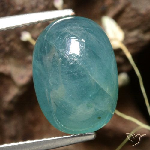 6.02ct Натуральный Средне-темно-синий зеленый Грандидьерит, Овал, Полупрозрачный