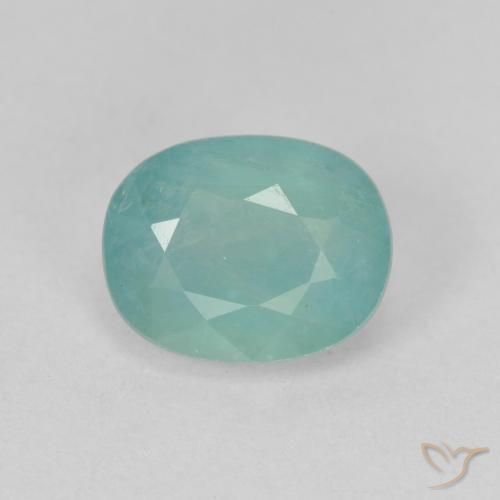 1.77ct Натуральный Сине-зеленый Грандидьерит, Овал, VS-SI
