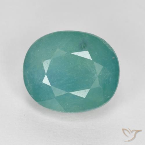 2.75ct Натуральный Морская пена зеленый Грандидьерит, Овал, VS-SI