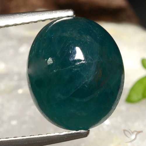 6.91ct Натуральный Темно-зеленый синий Грандидьерит, Овал, Полупрозрачный