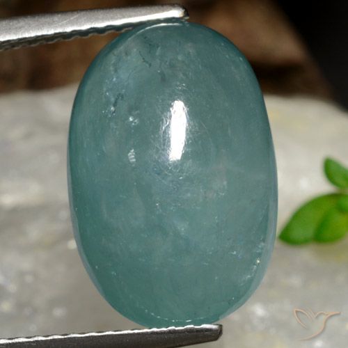 9.18ct Натуральный Зеленовато-синий Грандидьерит, Овал, Полупрозрачный