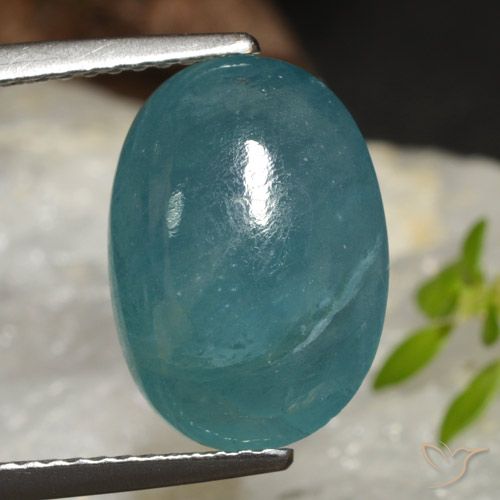 6.33ct Натуральный Сине-зеленый Грандидьерит, Овал, Полупрозрачный