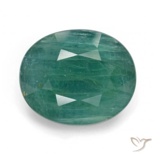 8.66ct Натуральный Зеленовато-синий Грандидьерит, Овал, I1