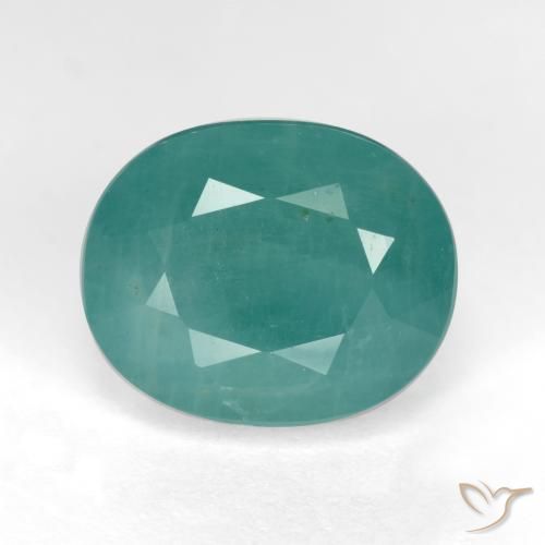 5.92ct Натуральный Зеленовато-синий Грандидьерит, Овал, SI