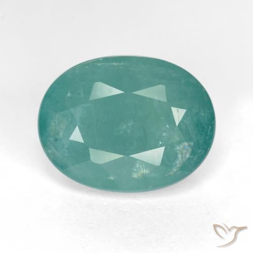 6.32ct Натуральный Зелено-голубой Грандидьерит, Овал, SI-I1