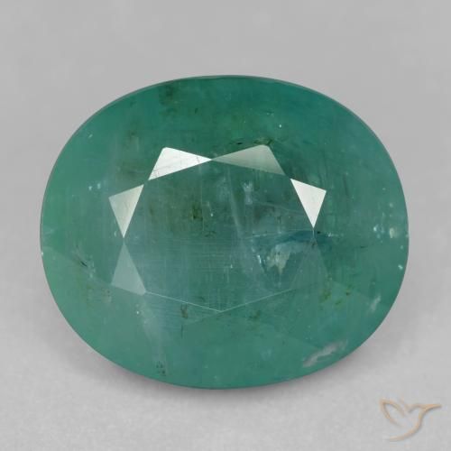 12.41ct Натуральный Зелено-голубой Грандидьерит, Овал, SI-I1