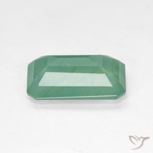 Натуральный сине-зеленый грандидьерит 2,41 карата изумрудная огранка, VS-SI