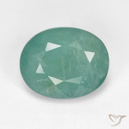3.57ct Натуральный Средний голубовато-зеленый Грандидьерит, Овал, VS-SI
