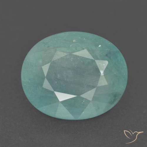 3.51ct Натуральный Светло-синевато-зеленый Грандидьерит, Овал, VS-SI