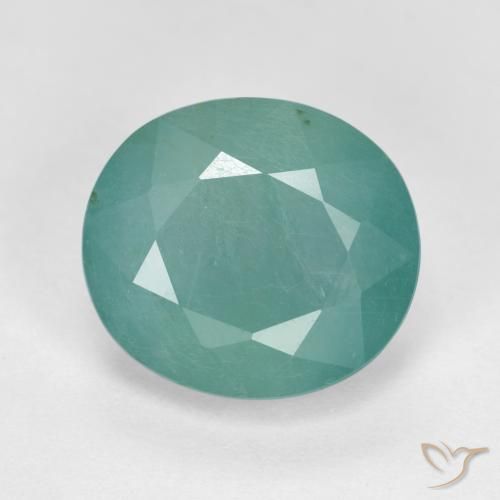 4.97ct Натуральный Светло-зелено-голубой Грандидьерит, Овал, SI