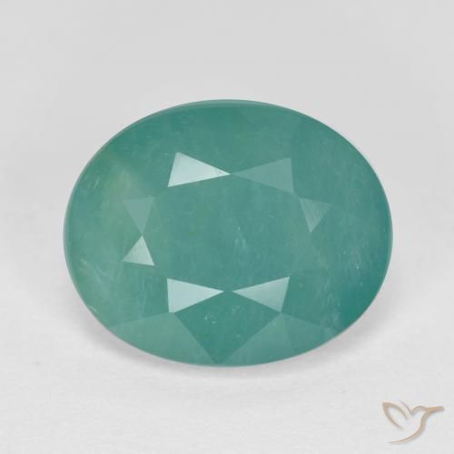 4.31ct Натуральный Бирюзовый Грандидьерит, Овал, SI