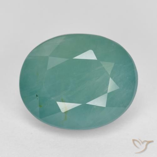 4.83ct Натуральный Зеленый Синий Тон Грандидьерит, Овал, SI