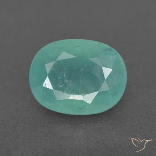 2.29ct Натуральный Морская пена зеленый Грандидьерит, Овал, SI