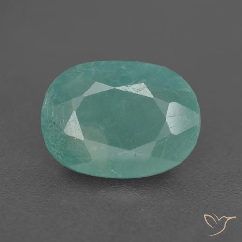 2.64ct Натуральный Зеленовато-синий Грандидьерит, Овал, SI