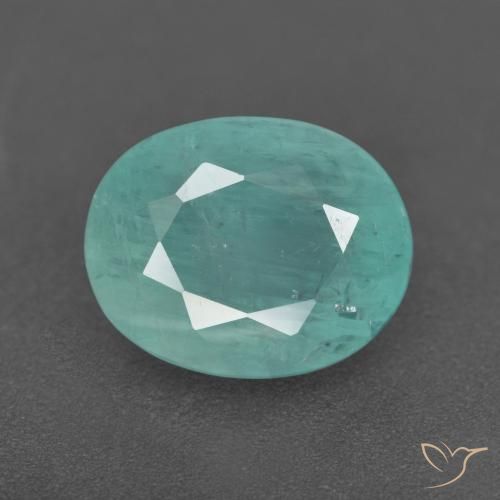 3.39ct Натуральный Бирюзовый Грандидьерит, Овал, VS-SI