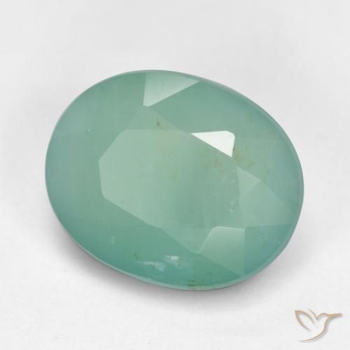 3.04ct Натуральный Средний голубовато-зеленый Грандидьерит, Овал, SI
