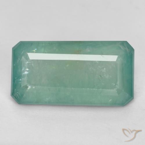 3.05ct Натуральный Средний голубовато-зеленый Грандидьерит, Изумрудная огранка, SI
