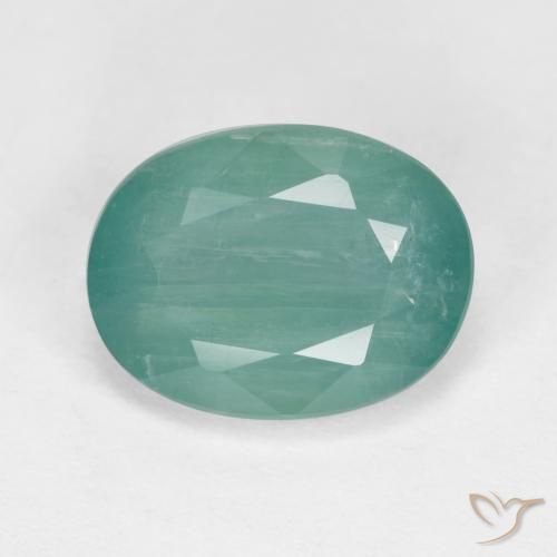 3.56ct Натуральный Зеленовато-синий Грандидьерит, Овал, SI