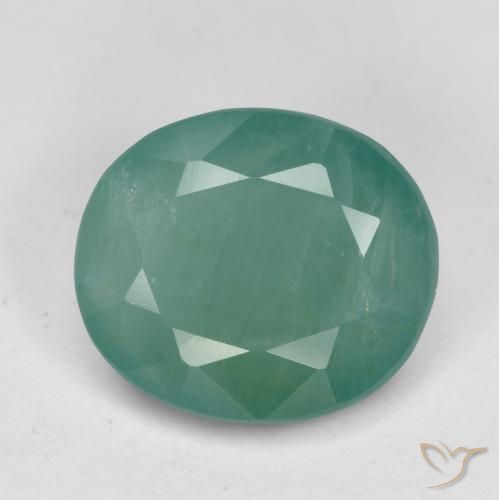 3.53ct Натуральный Средний зеленый синий Грандидьерит, Овал, SI