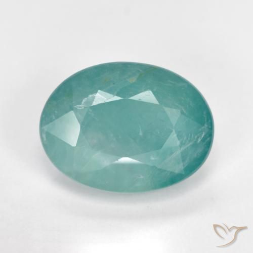 3.37ct Натуральный Зелено-голубой Грандидьерит, Овал, SI-I1