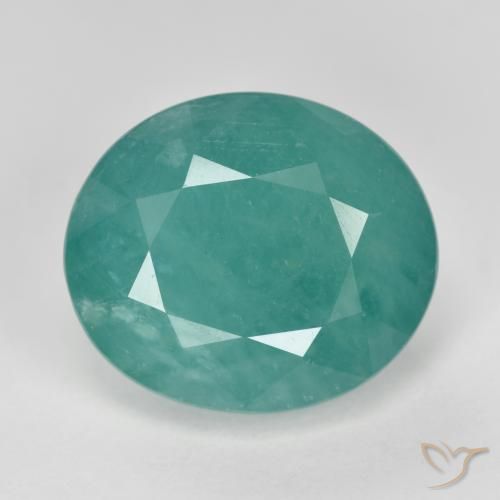 8.89ct Натуральный Средний зеленый синий Грандидьерит, Овал, SI-I1