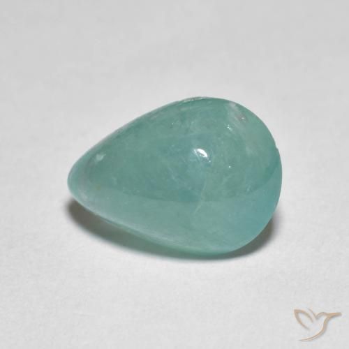 2.86ct Натуральный Средний зеленый синий Грандидьерит, Форма груши, Полупрозрачный