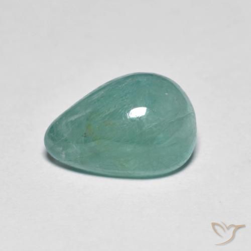2.25ct Натуральный Зелено-голубой Грандидьерит, Форма груши, Полупрозрачный