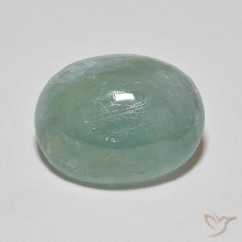 8.65ct Натуральный Светло-зелено-голубой Грандидьерит, Овал, Полупрозрачный