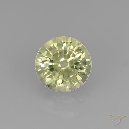 0.74ct Натуральный Лимонно-желтый Гроссулярит Гранат, Круглый, Чистота VVS