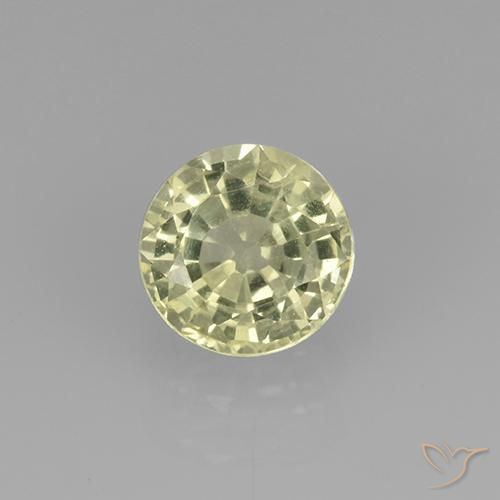 0.73ct Натуральный Светло-желтый Гроссулярит Гранат, Круглый, VVS-VS