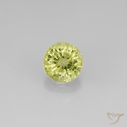 0.71ct Натуральный Средний желтый Гроссулярит Гранат, Круглый, Чистота VS
