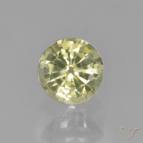 0.60ct Натуральный Светло-желтый Гроссулярит Гранат, Круглый, Чистота VVS