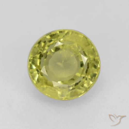 0.70ct Натуральный Средний желтый Гроссулярит Гранат, Круглый, Чистота VS