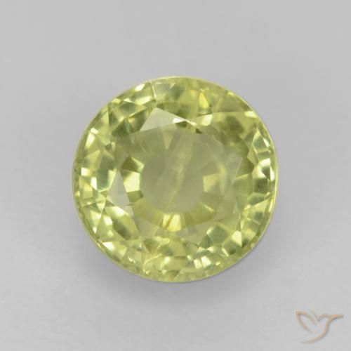 0.70ct Натуральный Средний желтый Гроссулярит Гранат, Круглый, Чистота VS