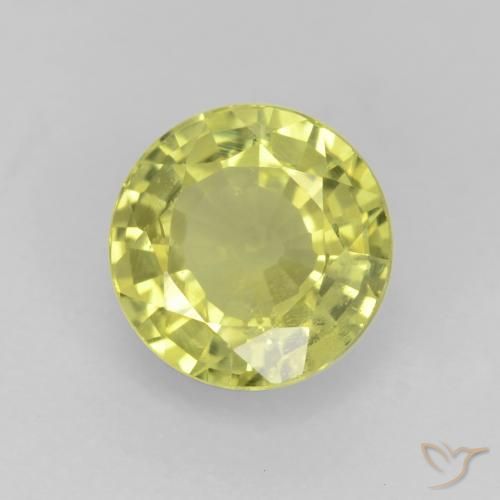 0.58ct Натуральный Средний желтый Гроссулярит Гранат, Круглый, Чистота VS