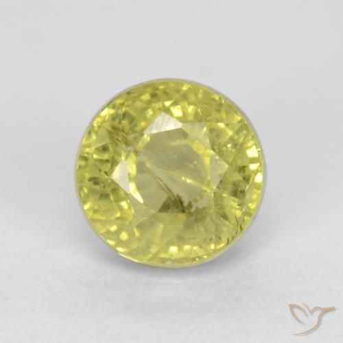 0.70ct Натуральный Средний желтый Гроссулярит Гранат, Круглый, Чистота VS