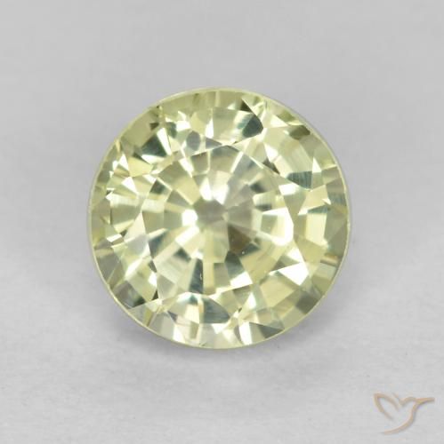 0.63ct Натуральный Светло-желтый Гроссулярит Гранат, Круглый, VVS-VS